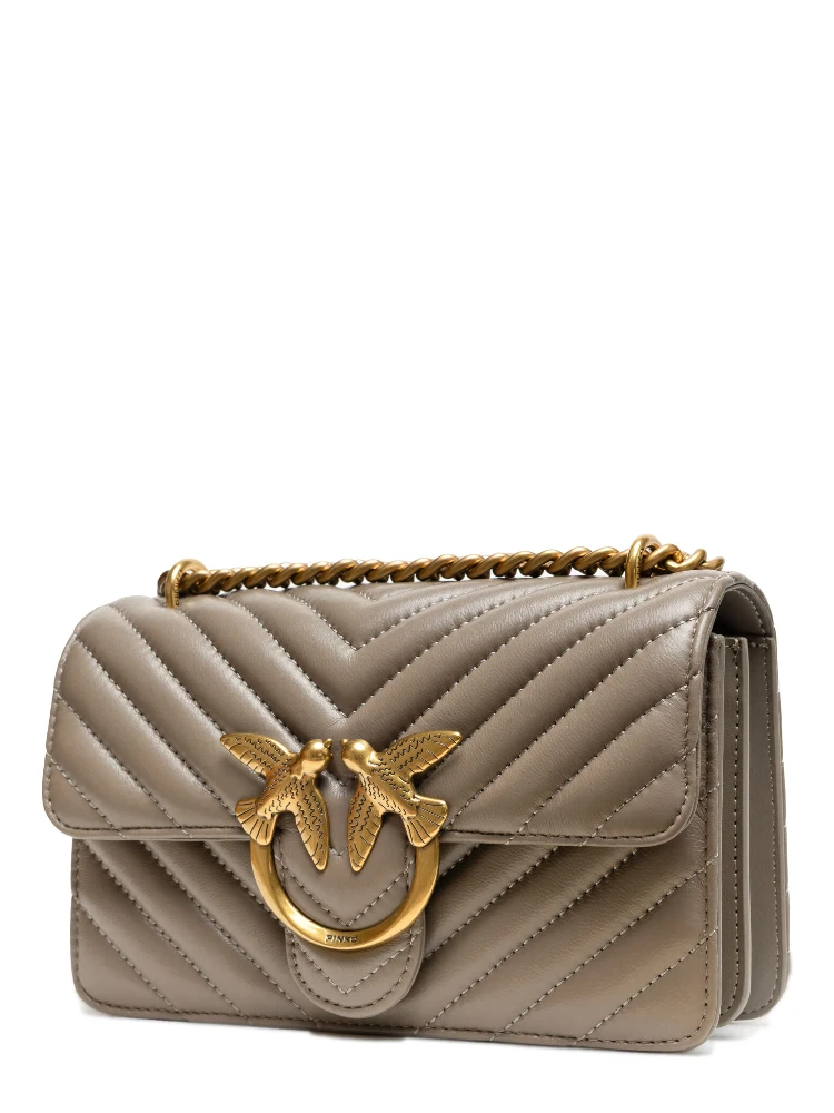 Grey Leather Love One Mini Shoulder Bag alternative