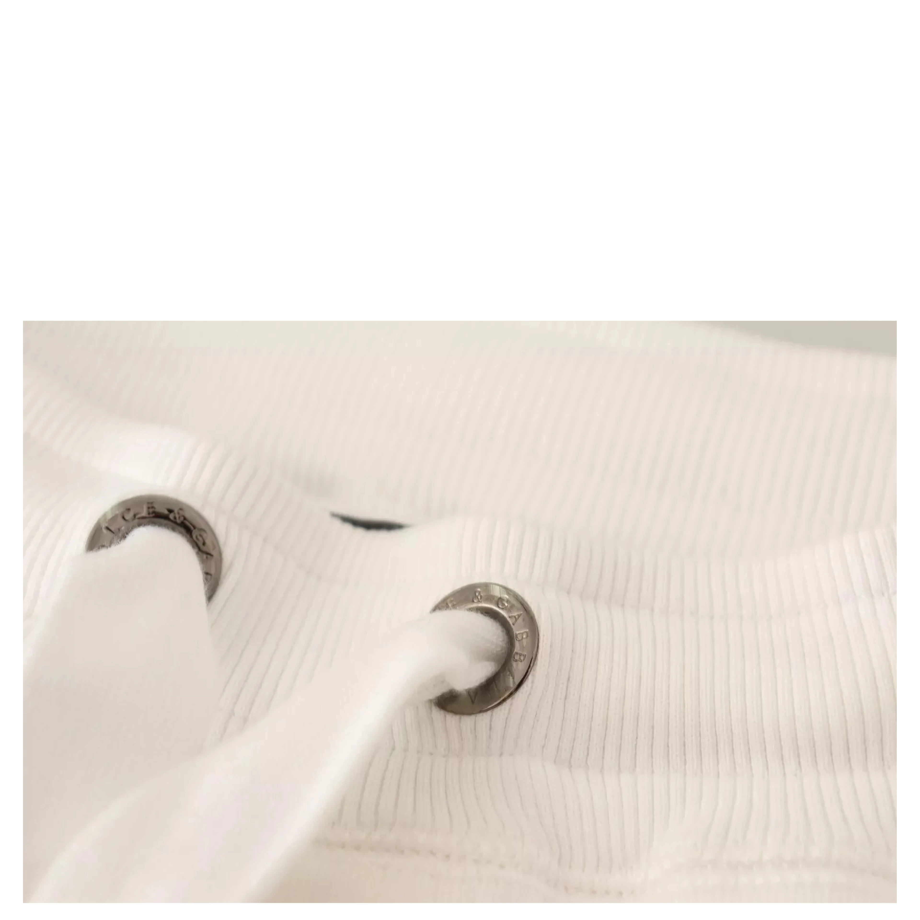 White Cotton Logo Patch Sweatpants Jogging Pants