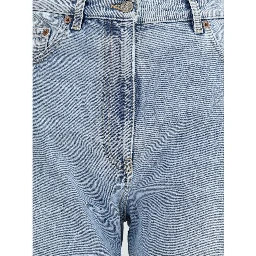 Light Blue Cotton High-Waisted Jean