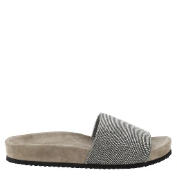 Brown Calf Leather Bos Taurus Flat Sandals