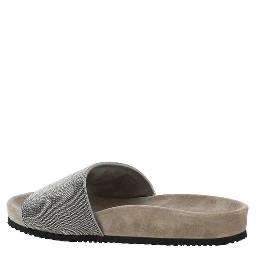 Brown Calf Leather Bos Taurus Flat Sandals