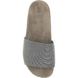 Brown Calf Leather Bos Taurus Flat Sandals