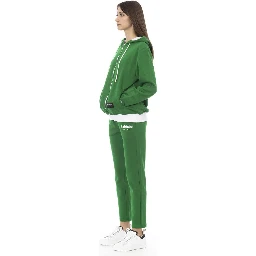 Green Cotton Women Sweater