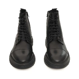 Black Cowhide Boot