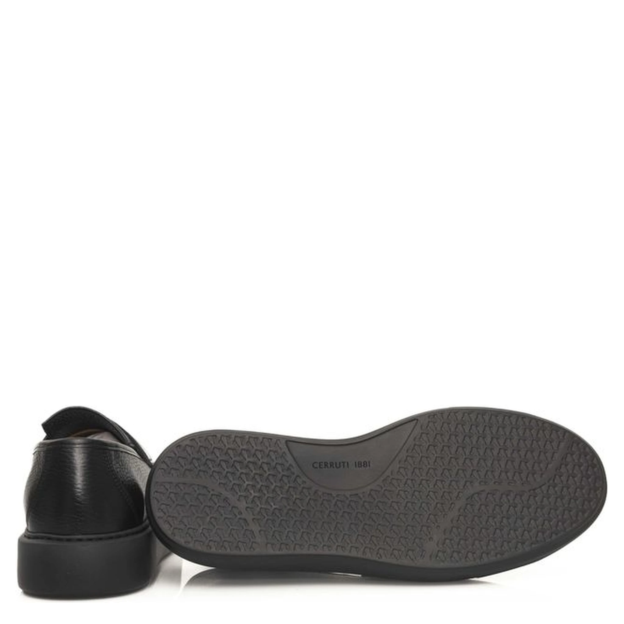 Black Leather Men Loafer