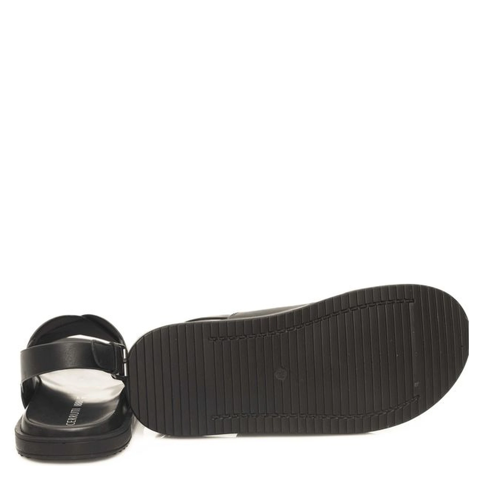 Black Leather Men Sandal