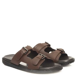 Brown Cowhide Men Sandal