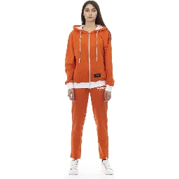 Orange Cotton Women Sweater