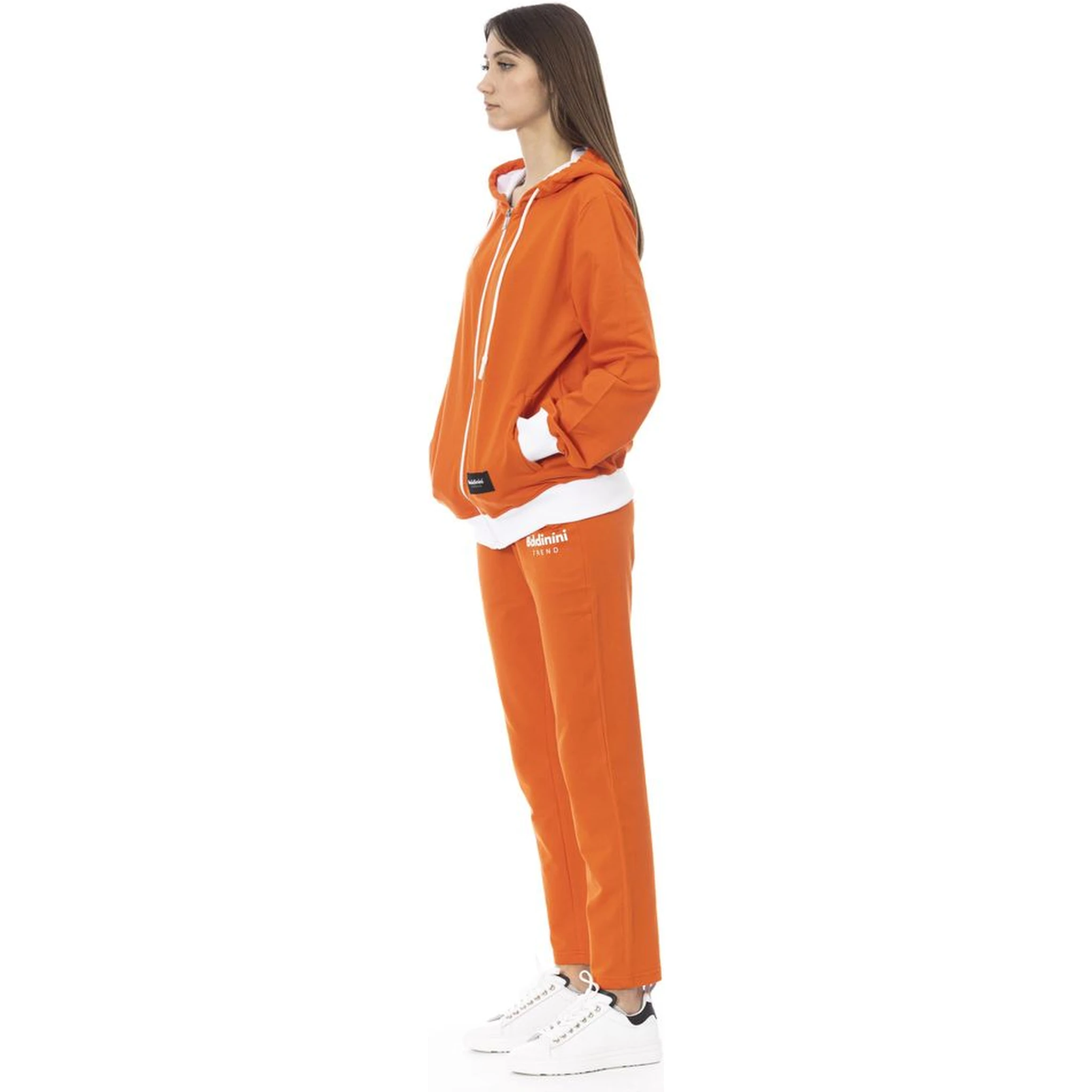 Orange Cotton Women Sweater