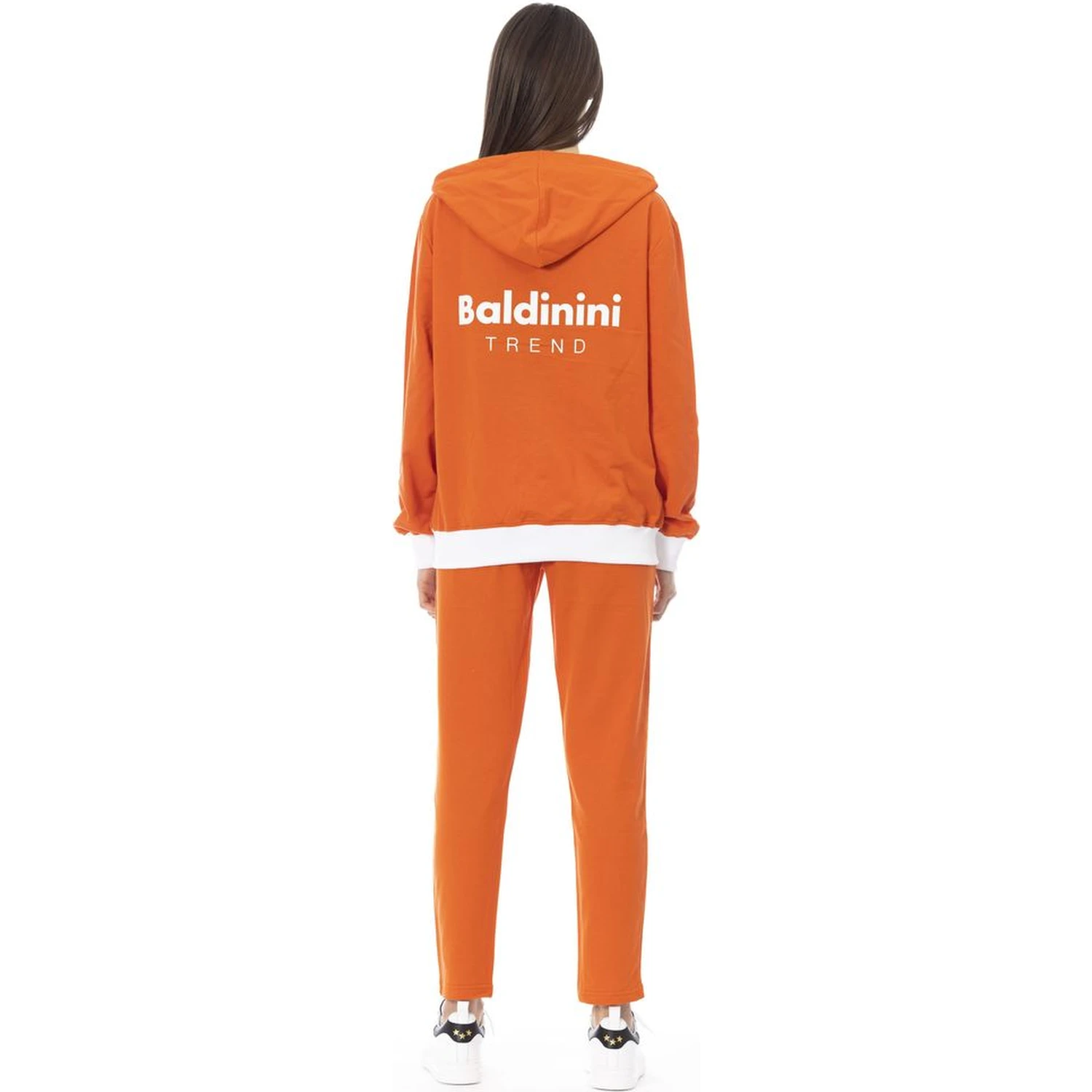 Orange Cotton Women Sweater