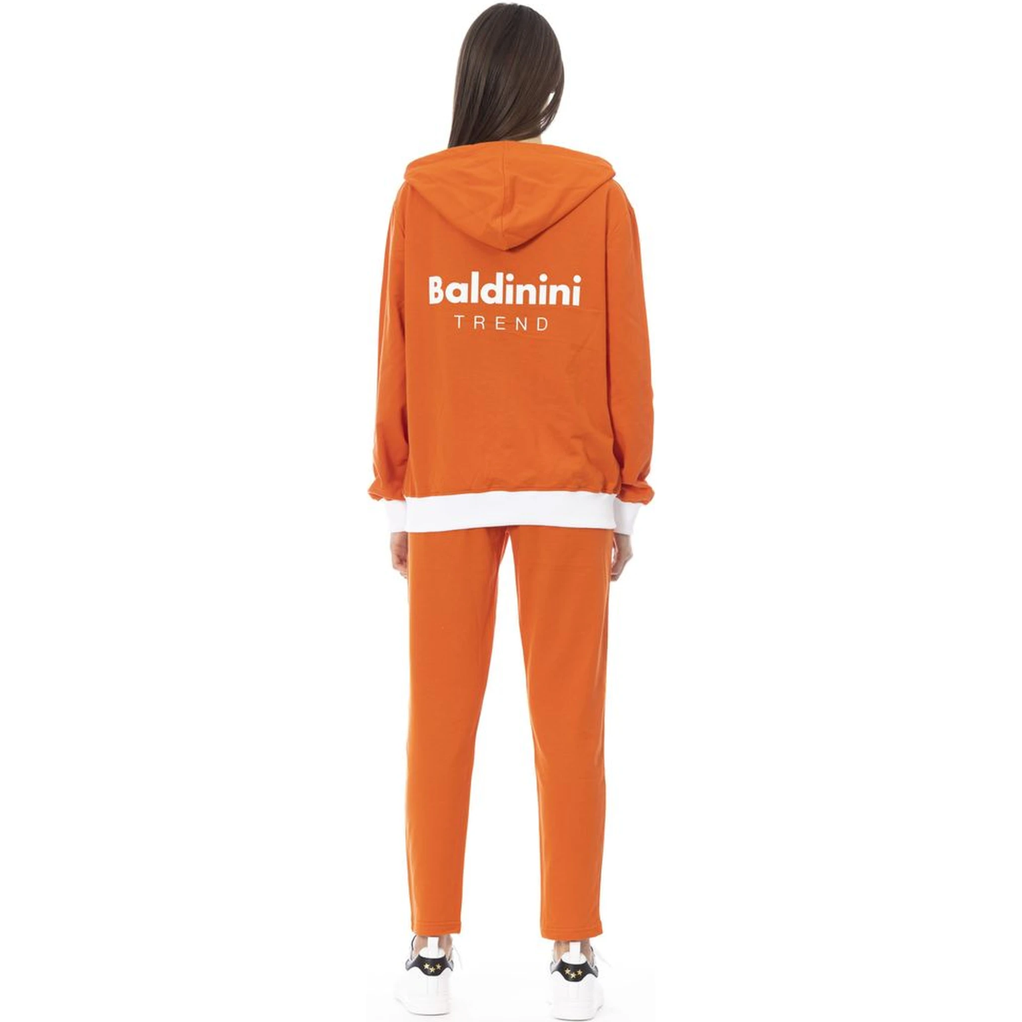 Orange Cotton Women Sweater