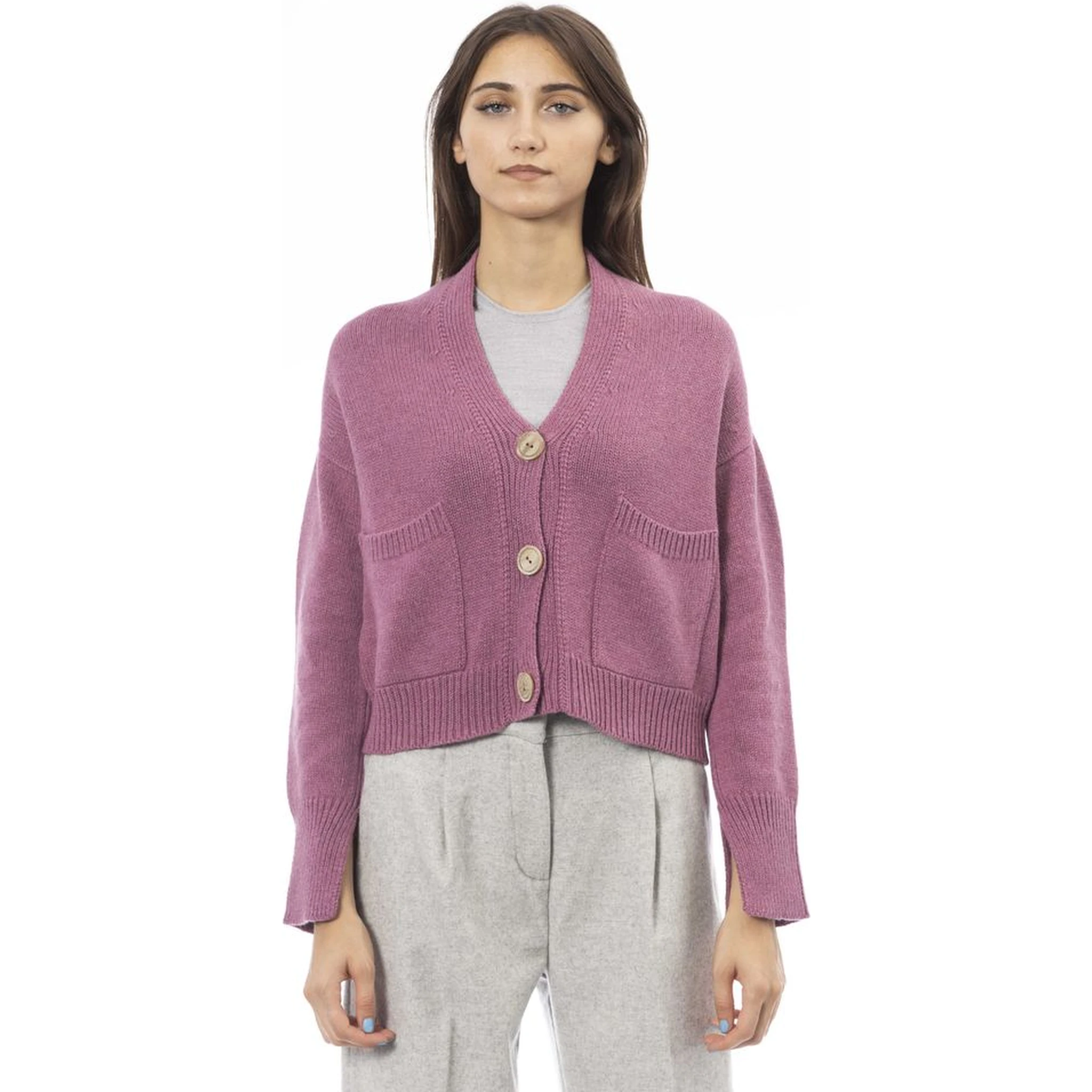Multicolor Merino Wool Women Cardigan