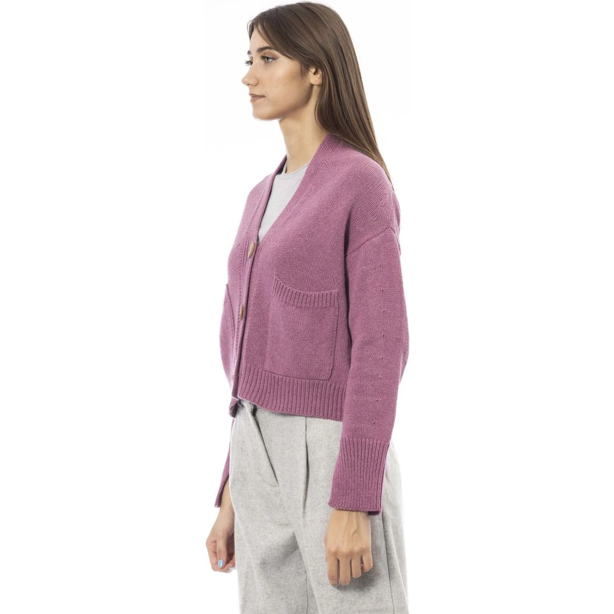 Multicolor Merino Wool Women Cardigan