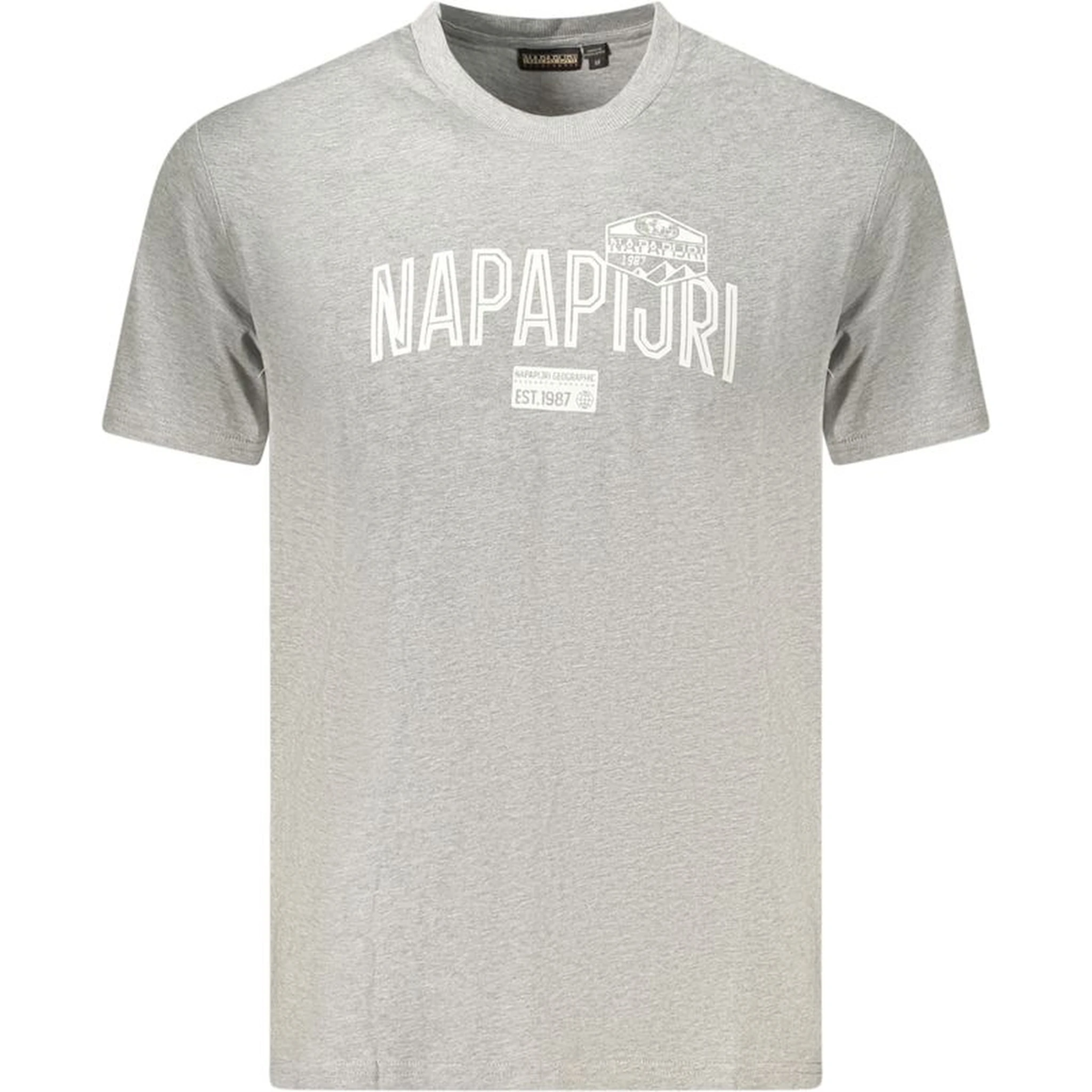 Gray Cotton Men T-Shirt