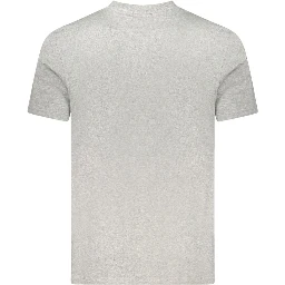 Gray Cotton Men T-Shirt