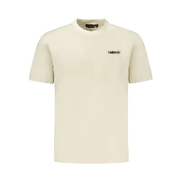 Beige Cotton Men T-Shirt