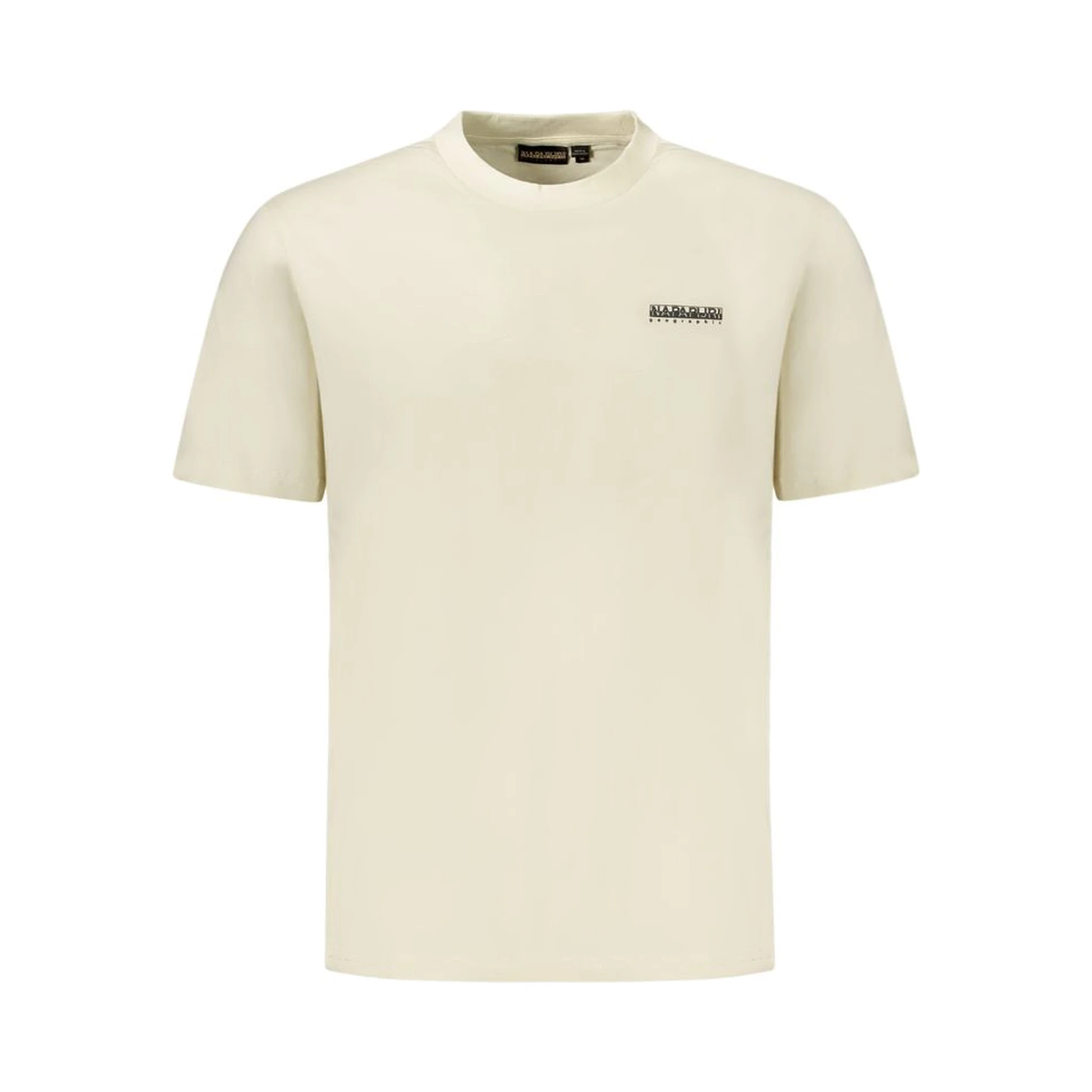 Beige Cotton Men T-Shirt