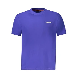 Blue Cotton Men T-Shirt