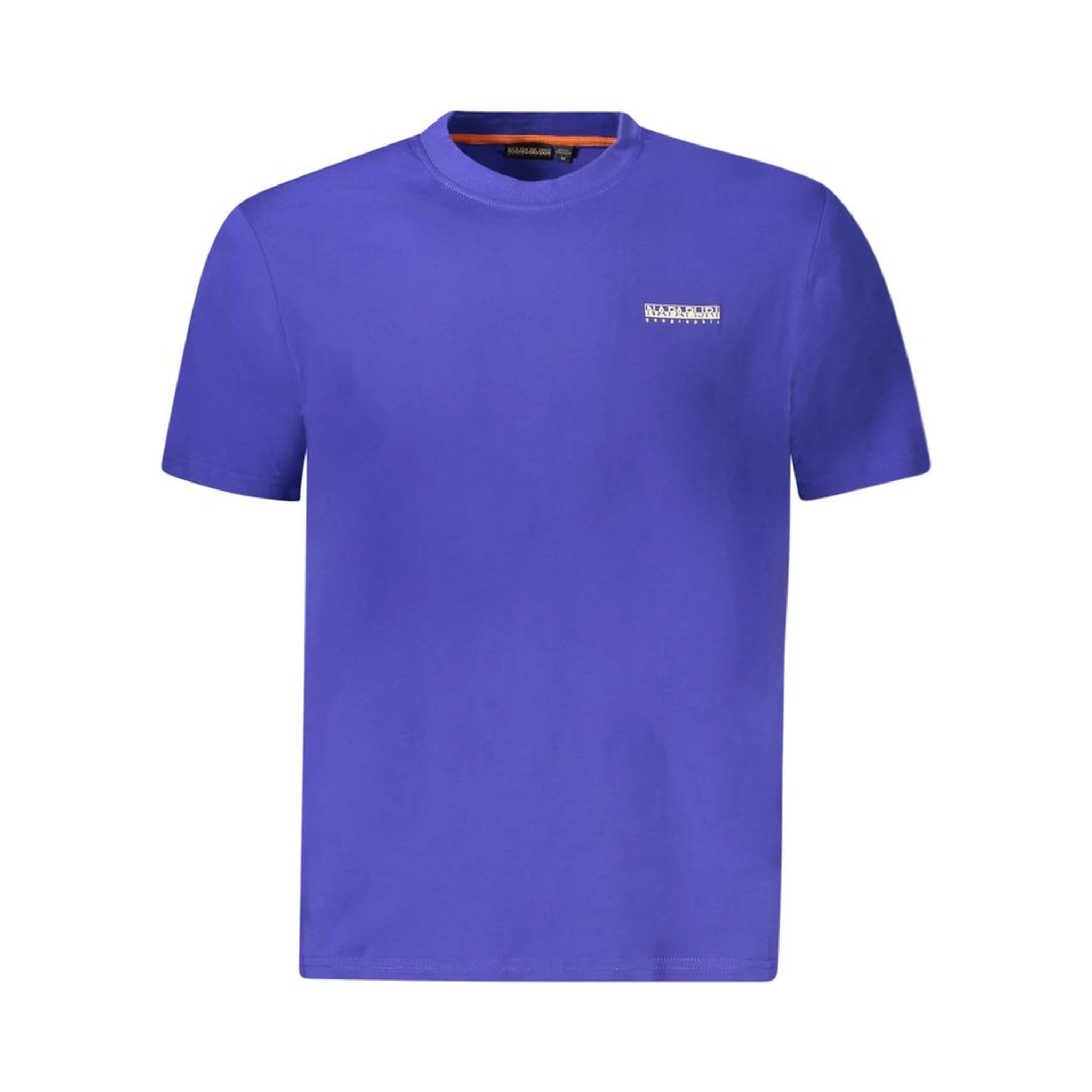 Blue Cotton Men T-Shirt