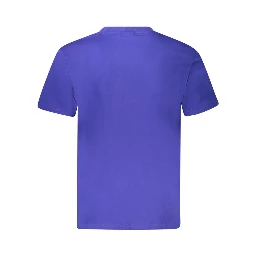 Blue Cotton Men T-Shirt
