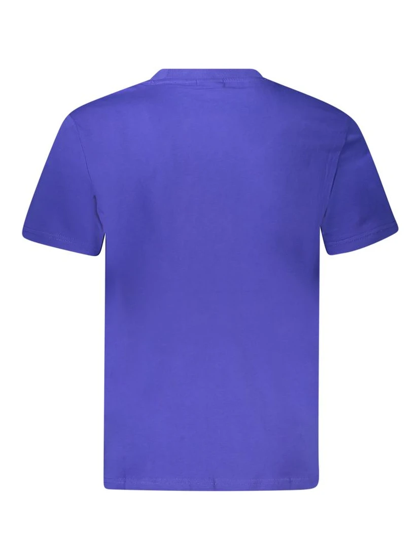 Blue Cotton Men T-Shirt