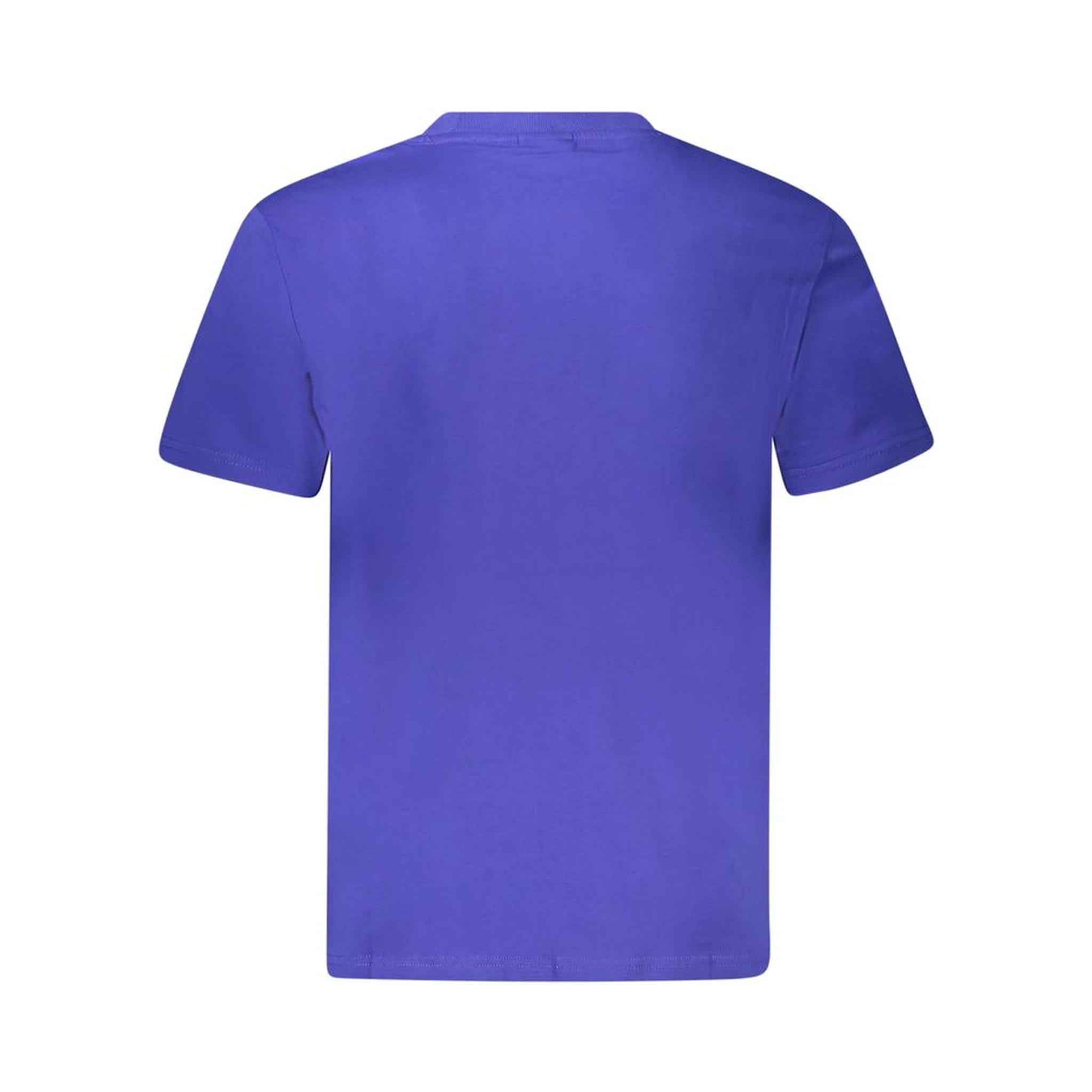 Blue Cotton Men T-Shirt