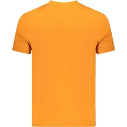 Orange Cotton Men T-Shirt