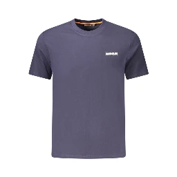 Blue Cotton Men T-Shirt