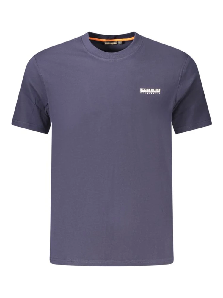 Blue Cotton Men T-Shirt