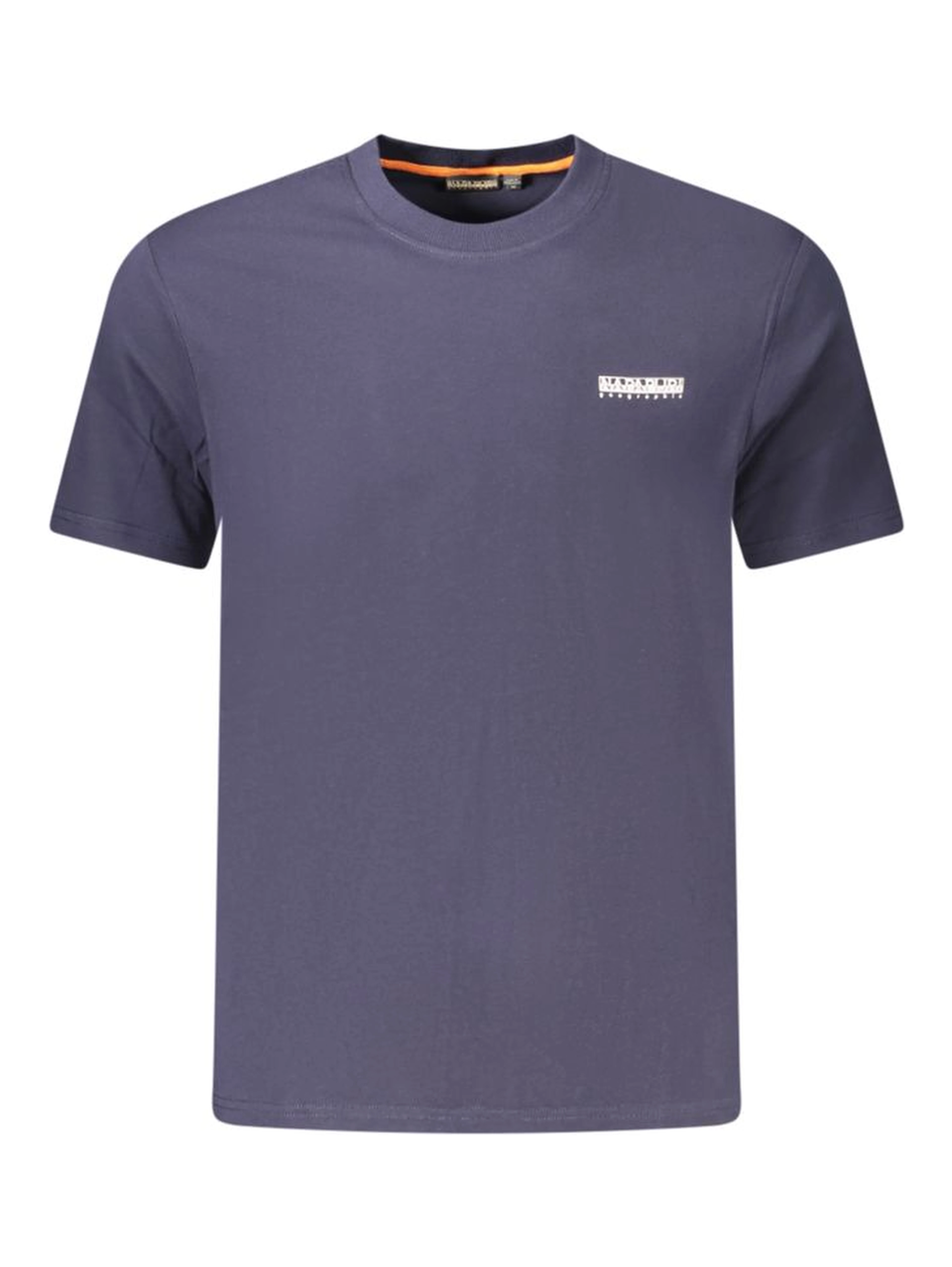 Blue Cotton Men T-Shirt