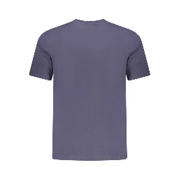Blue Cotton Men T-Shirt