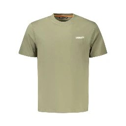 Green Cotton Men T-Shirt