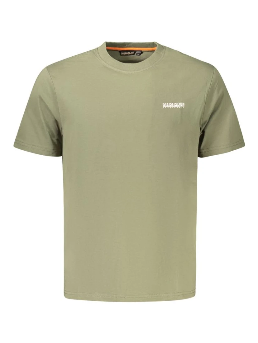 Green Cotton Men T-Shirt