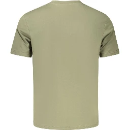 Green Cotton Men T-Shirt