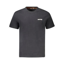 Black Cotton Men T-Shirt