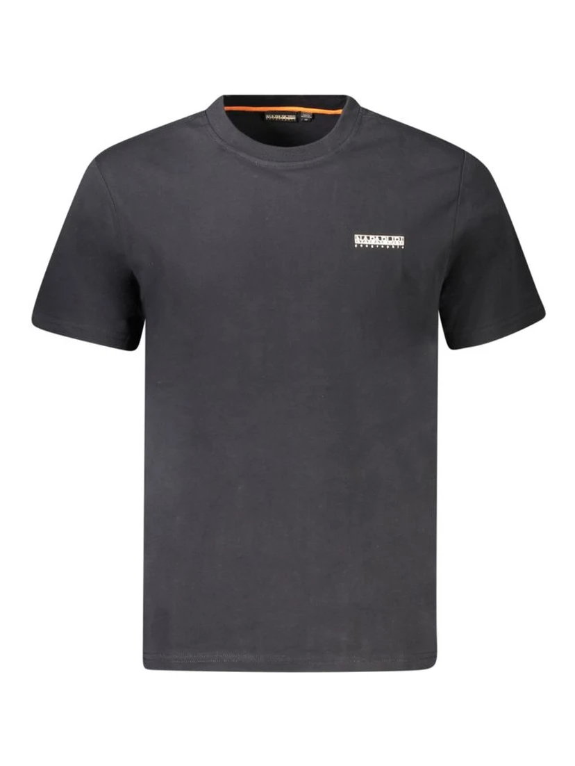 Black Cotton Men T-Shirt