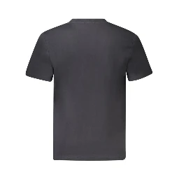 Black Cotton Men T-Shirt