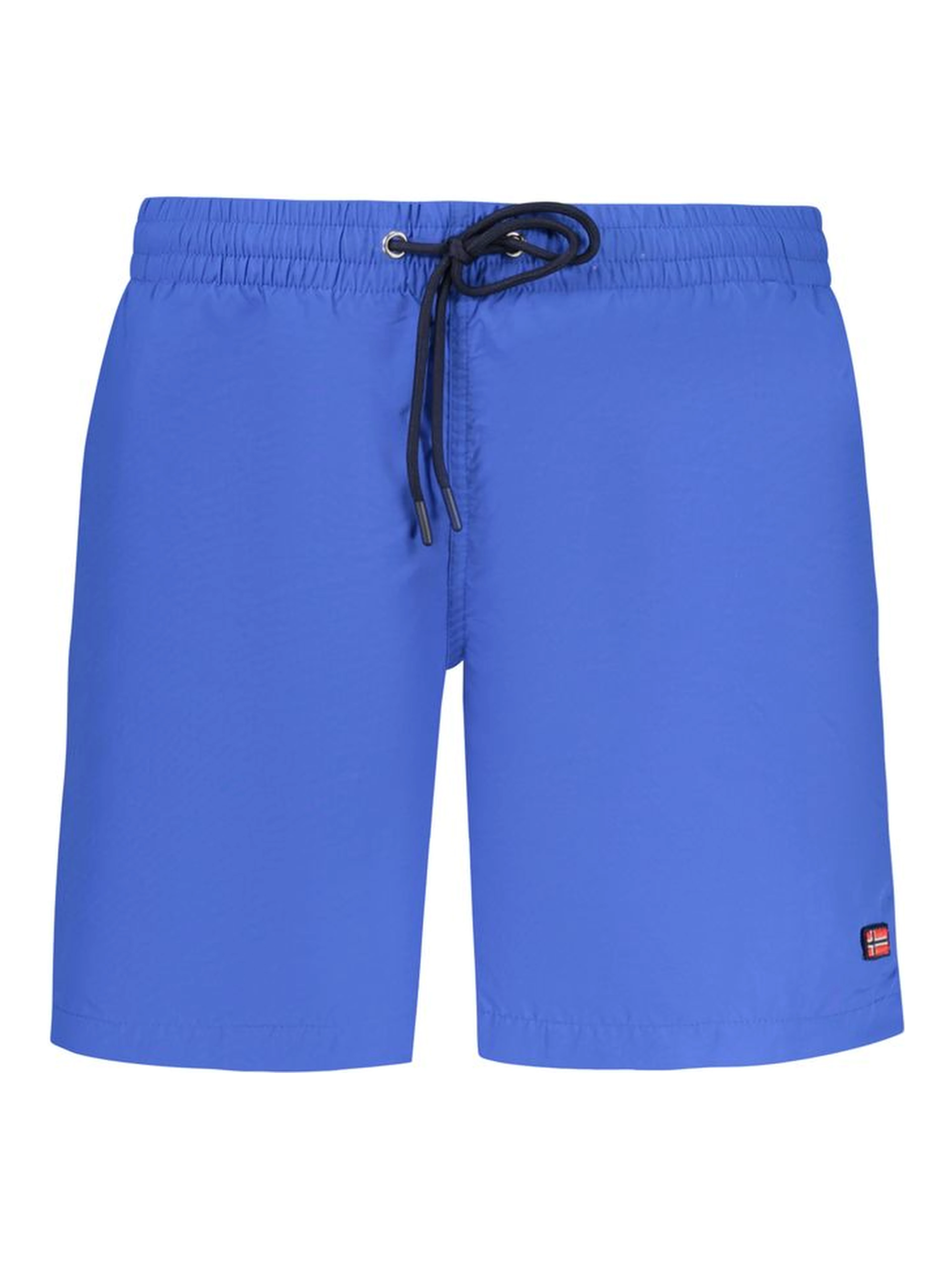 Blue Polyamide Men's Swim Boxer