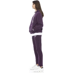 Purple Cotton Women Sweater