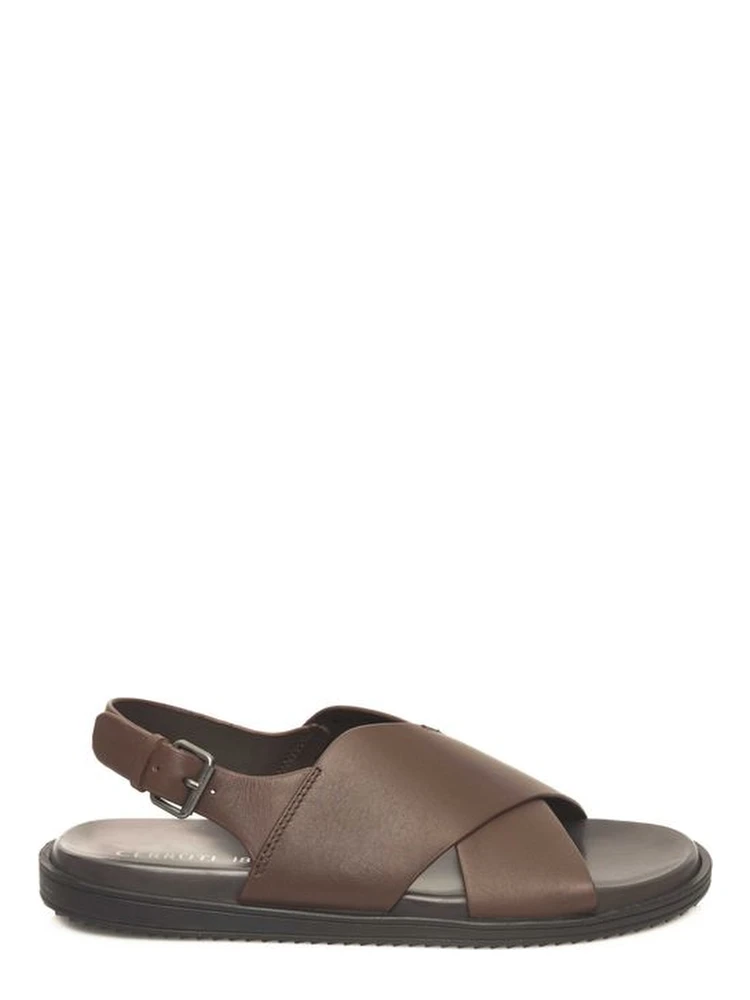 Brown Cowhide Men Sandal