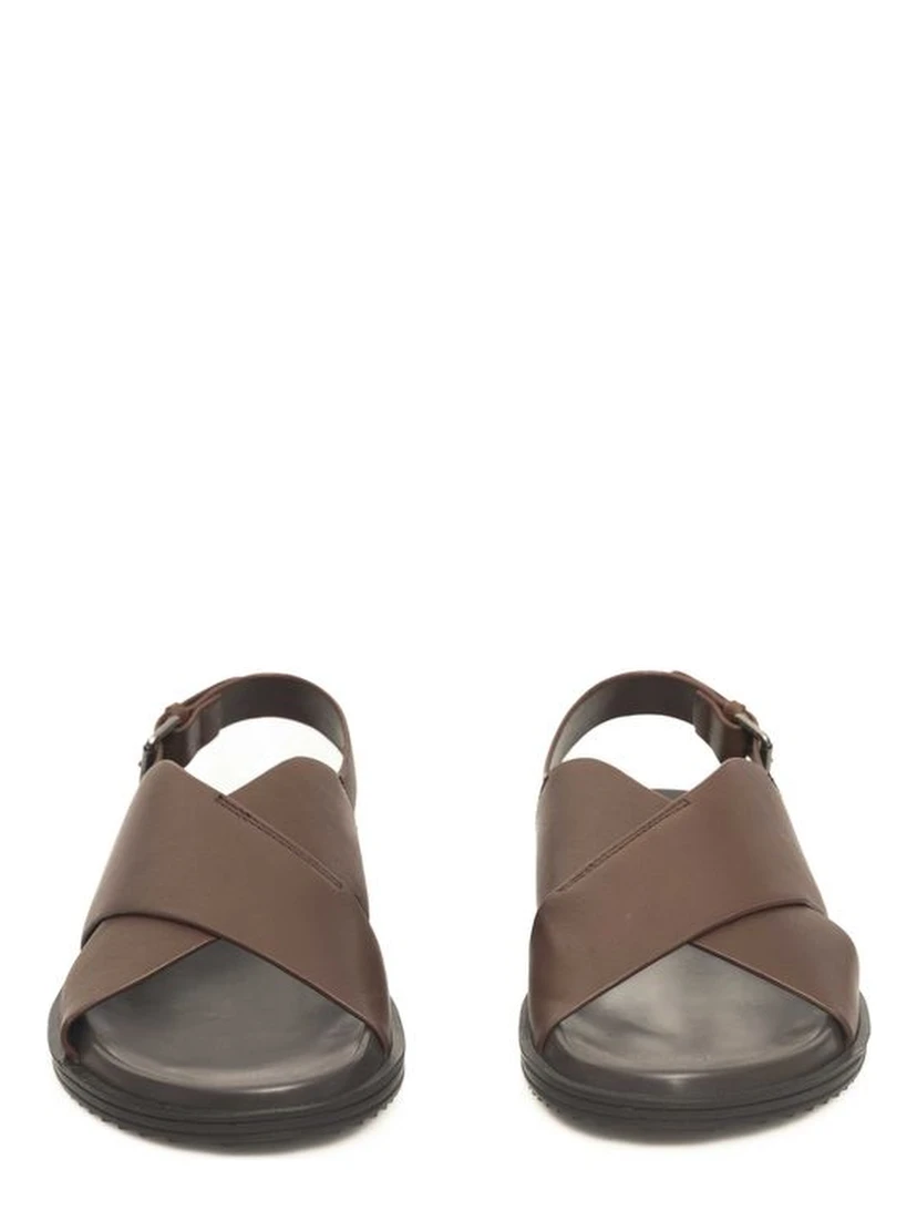 Brown Cowhide Men Sandal