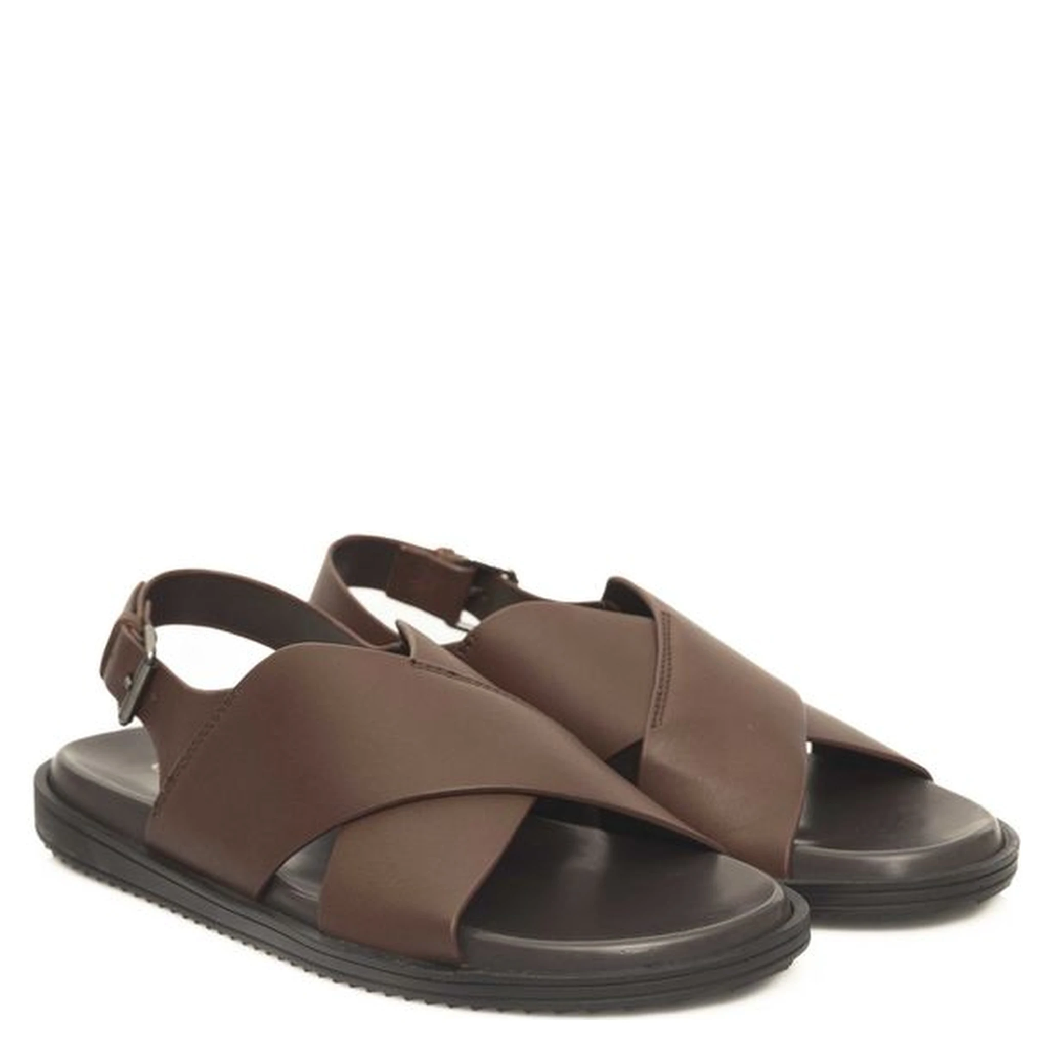 Brown Cowhide Men Sandal