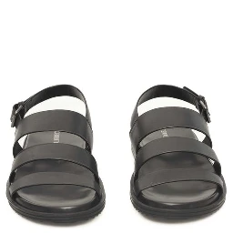 Black Cowhide Men Sandal