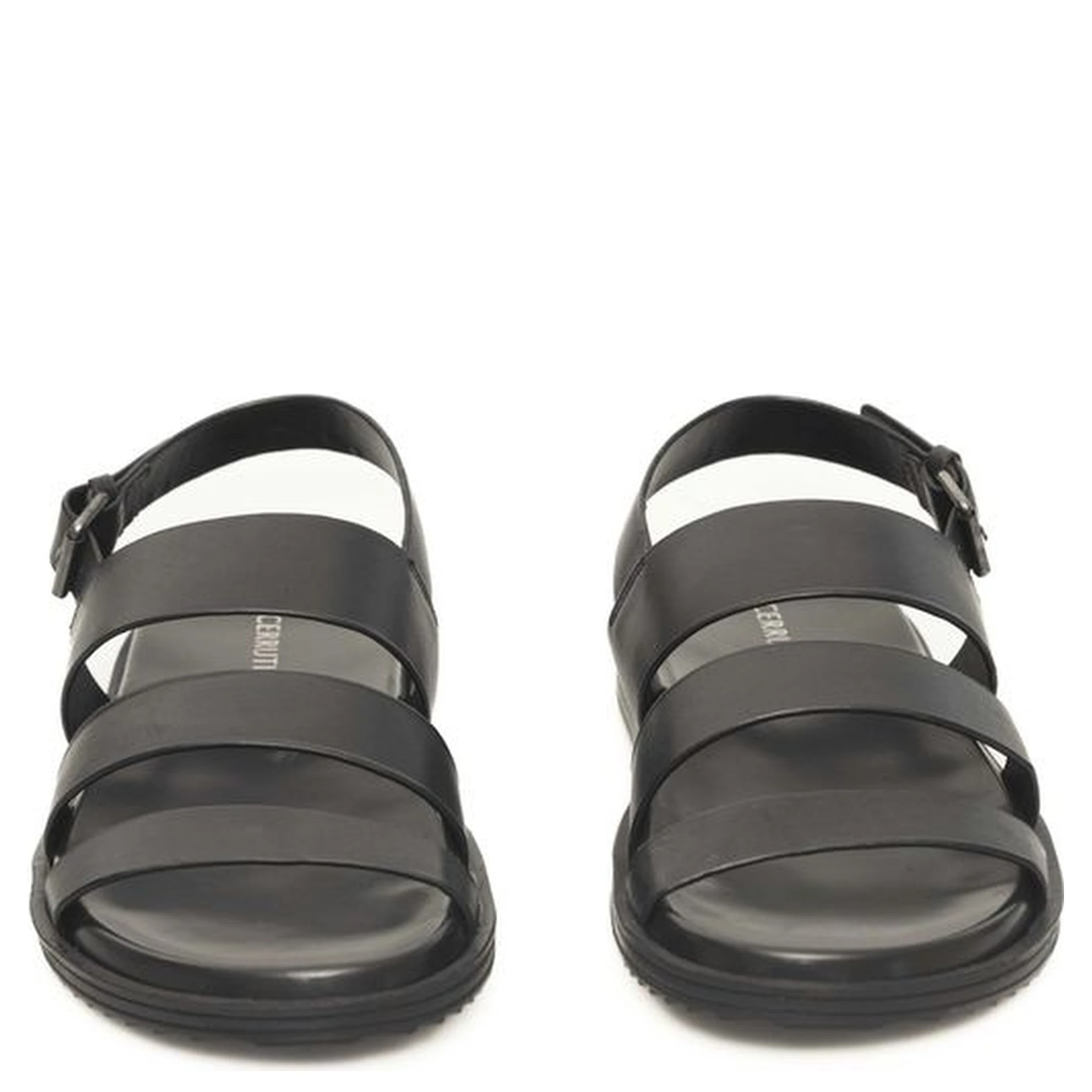 Black Cowhide Men Sandal