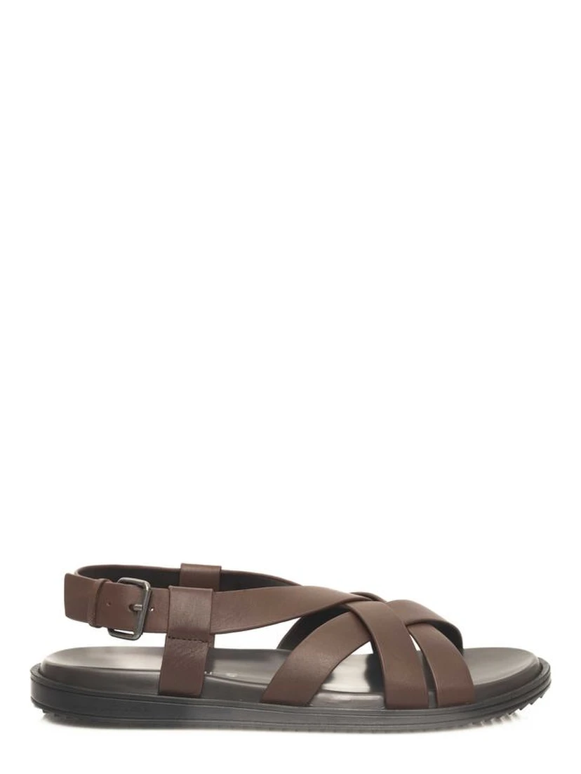 Brown Cowhide Men Sandal