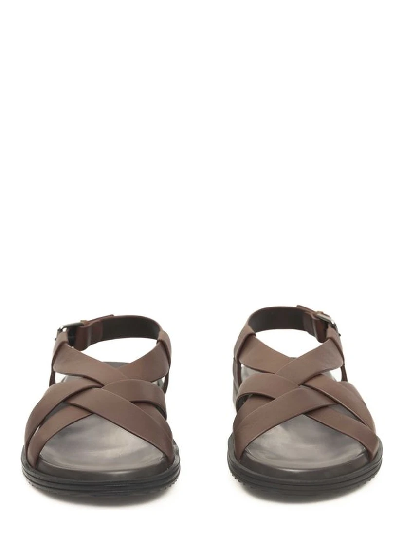 Brown Cowhide Men Sandal