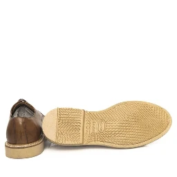 Brown Calfskin Men Derby Shoe