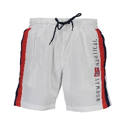 White Polyamide Men's Swim Boxer