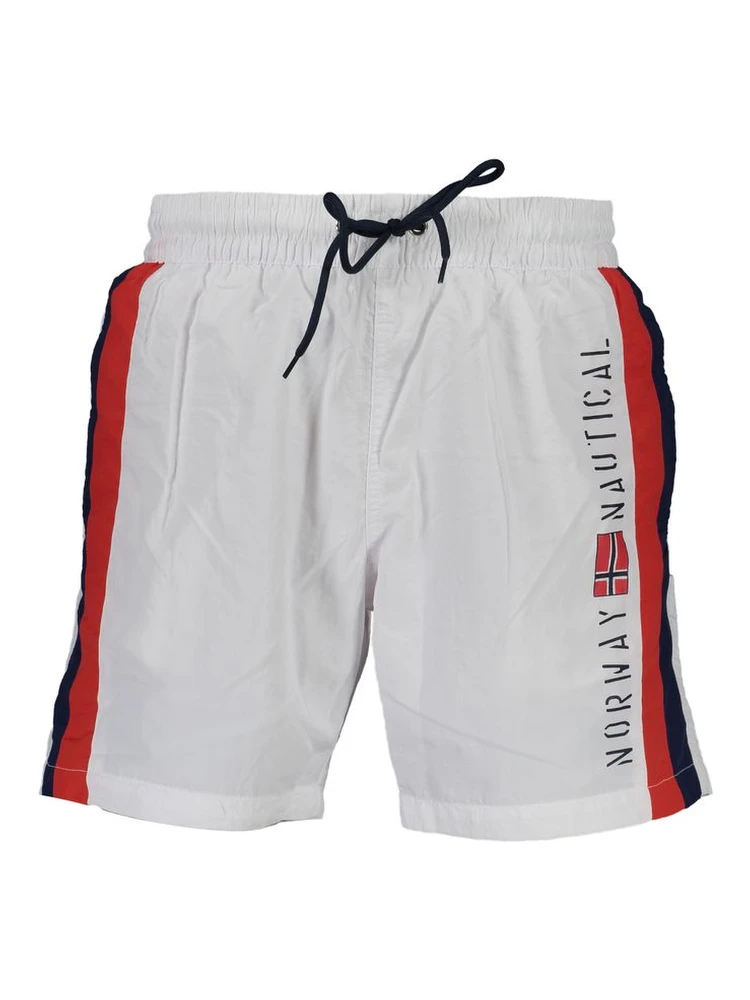 White Polyamide Men's Swim Boxer
