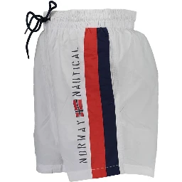 White Polyamide Men's Swim Boxer